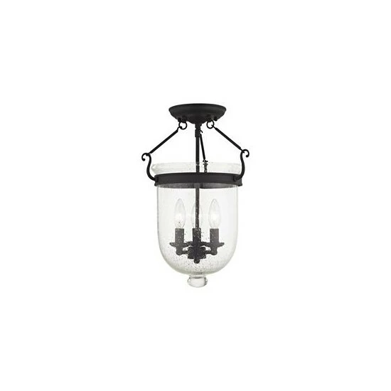 Budget ๐งจ Livex Jefferson 3-Light 17 Ceiling Mount Black ๐ - Image 2