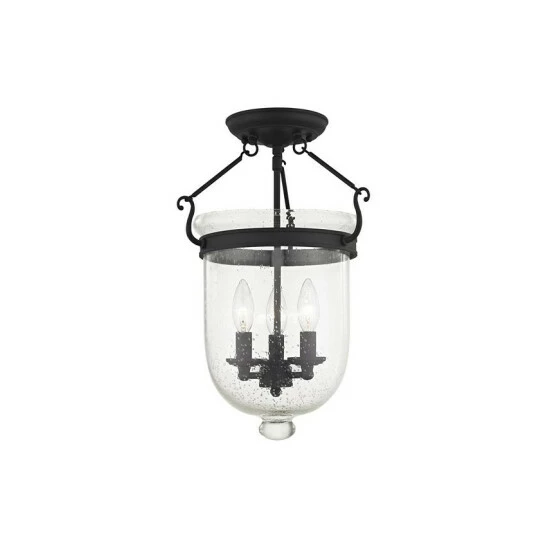 Budget ๐งจ Livex Jefferson 3-Light 17 Ceiling Mount Black ๐ - Image 4