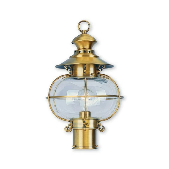 New โญ Livex Harbor 1-Light 17 Outdoor Post Lantern Bronze ๐งจ