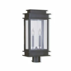 Buy ๐ Livex Princeton 2-Light Large Outdoor Post Lantern Bronze ๐