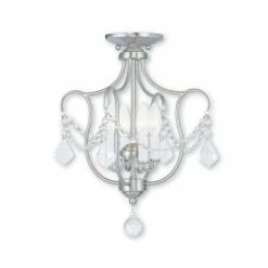 Top 10 🥰 Livex Chesterfield 4-Light Convertible Mini Pendant/Ceiling Mount Brushed Nickel 🌟