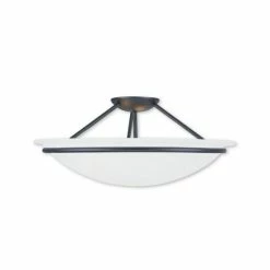Cheapest 😍 Livex Newburgh 3-Light Ceiling Mount Black 🎉