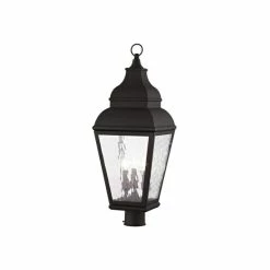 Wholesale 🌟 Livex Exeter 3-Light Outdoor Post Lantern Bronze 🥰
