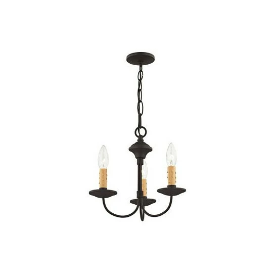 Buy 🌟 Livex Heritage 3-Light Mini Chandelier Black 🛒 - Image 3