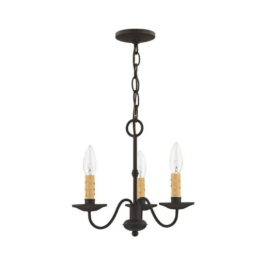 Buy 🌟 Livex Heritage 3-Light Mini Chandelier Black 🛒 - Image 4