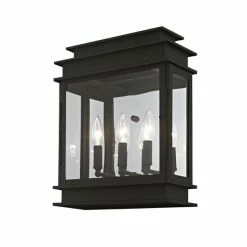 Flash Sale 🎉 Livex Princeton 3-Light Wall Lantern Black 💯