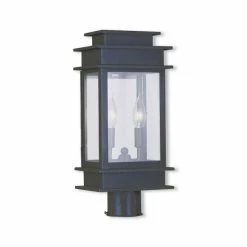 Discount 🧨 Livex Princeton 2-Light Small Outdoor Post Lantern Bronze ✨