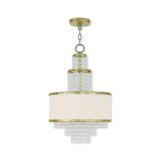 Brand new โค๏ธ Livex Prism 6-Light Chandelier Brushed Nickel ๐