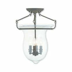 Cheapest 👍 Livex CLOSEOUT! Canterbury 4-Light Ceiling Mount Bronze 🎉