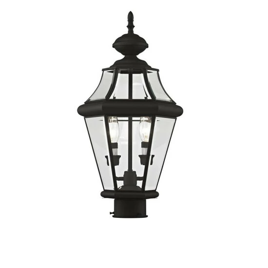 Cheap ๐ Livex Georgetown 2-Light Outdoor Post Lantern Black โญ