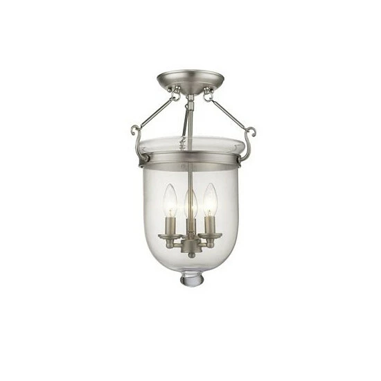 Promo ๐ Livex Jefferson 3-Light 17 Ceiling Mount Black ๐ - Image 5