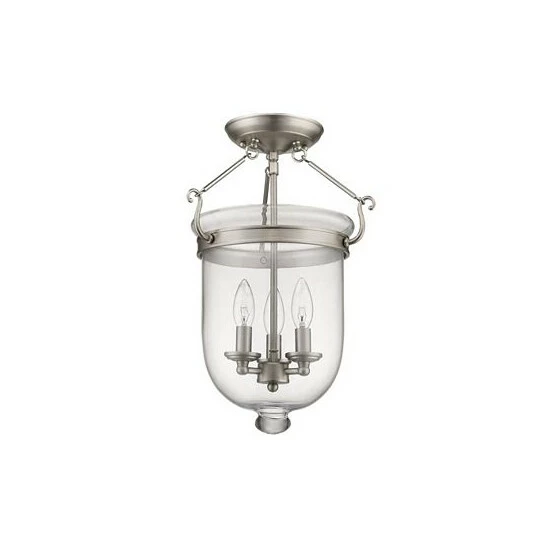 Promo ๐ Livex Jefferson 3-Light 17 Ceiling Mount Black ๐ - Image 6