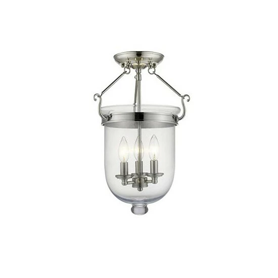Promo ๐ Livex Jefferson 3-Light 17 Ceiling Mount Black ๐ - Image 8