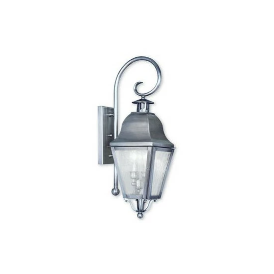Buy ⭐ Livex CLOSEOUT! Amwell 2-Light Outdoor Wall Lantern Vintage Pewter 🧨 - Image 6