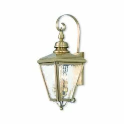 Top 10 🎁 Livex Cambridge 3-Light Outdoor Wall Lantern Antique Brass 🎉