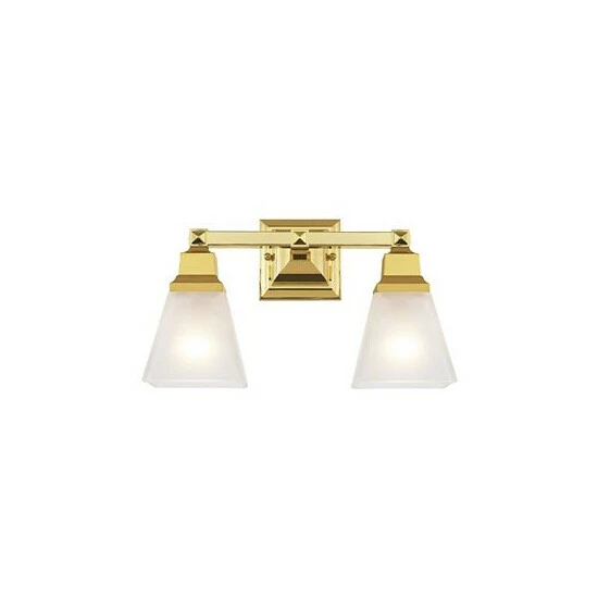 Cheapest 🔥 Livex Mission 2-Light Bath Vanity Fixture Antique Brass 👏 - Image 2