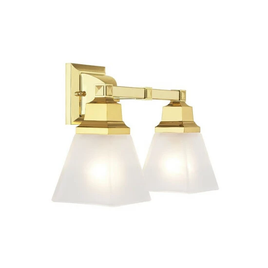Cheapest 🔥 Livex Mission 2-Light Bath Vanity Fixture Antique Brass 👏 - Image 4