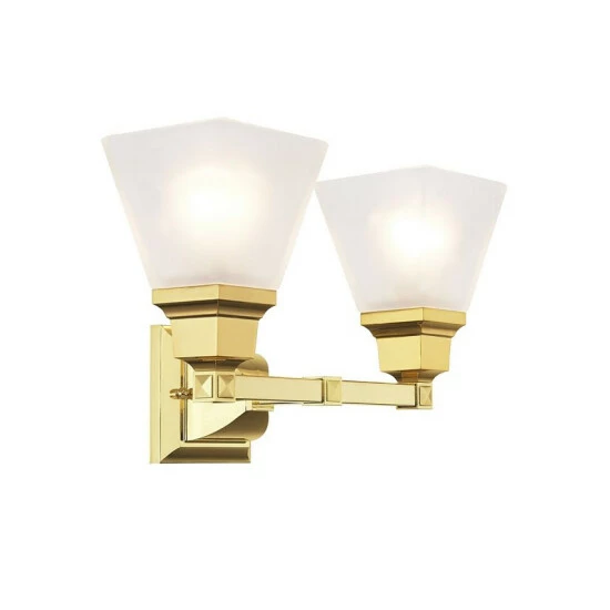 Cheapest 🔥 Livex Mission 2-Light Bath Vanity Fixture Antique Brass 👏 - Image 5