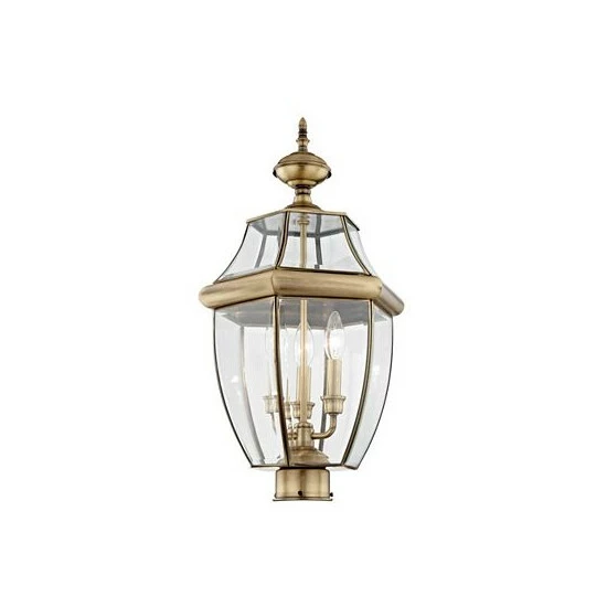 Flash Sale ๐ฏ Livex Monterey 3-Light Outdoor Classic Color Post Lantern Brushed Nickel ๐ - Image 2