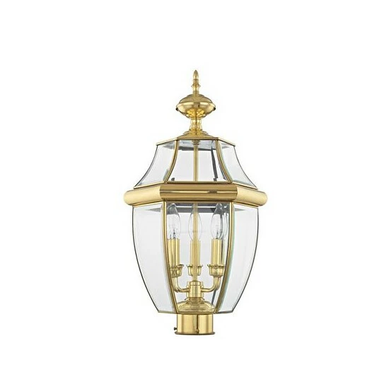 Flash Sale ๐ฏ Livex Monterey 3-Light Outdoor Classic Color Post Lantern Brushed Nickel ๐ - Image 6