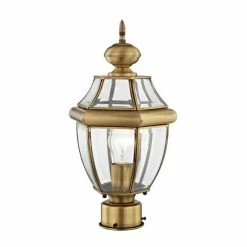 Cheapest ❤️ Livex Monterey 1-Light Outdoor Post Lantern Brushed Nickel 😉