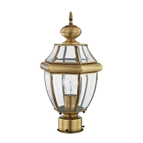 Cheapest ❤️ Livex Monterey 1-Light Outdoor Post Lantern Brushed Nickel 😉 - Image 4