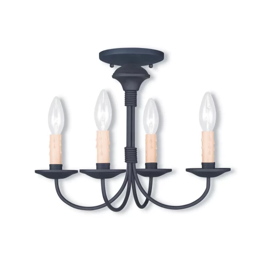 Cheap โ๏ธ Livex Heritage 4-Light Convertible Mini Chandelier/Ceiling Mount Black ๐คฉ - Image 6